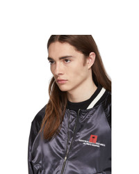 Palm Angels Black Palm X Palm Varsity Bomber Jacket