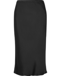 The Row Nosum Stretch Satin Skirt Charcoal