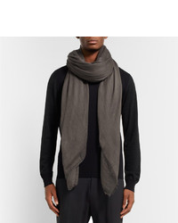 Rick Owens Cotton Cashmere And Silk Blend Scarf