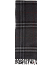 Burberry Grey Cashmere Giant Check Scarf