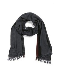 Psycho Bunny Wool Scarf Charcoal One Size