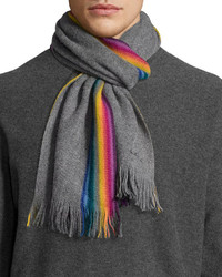 Paul Smith Rainbow Stripe Wool Scarf