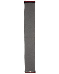 Moncler Reversible Cashmere Logo Scarf Gray