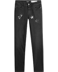 Charcoal Sequin Jeans