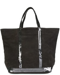 Charcoal Sequin Tote Bag