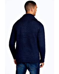Boohoo Shawl Neck Cable Button Cardigan