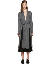 Rosetta Getty Grey Cashmere Shawl Cardigan