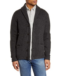 Schott NYC Houndstooth Wool Blend Cardigan Sweater