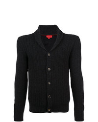 Isaia Ribbed Knit Button Cardigan