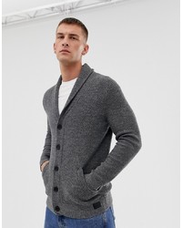 Hollister Shawl Collar Knit Cardigan In Grey Marl
