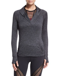 Beyond Yoga Featherweight For It Pullover Black Steel