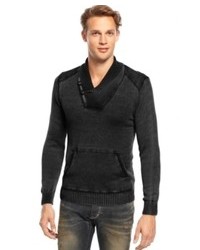 Retrofit Faded Shawl Collar Sweater