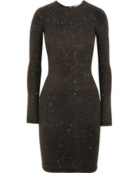 Opening Ceremony Cleo Glittered Stretch Jersey Mini Dress Charcoal