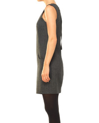 Max Studio Herringbone Double Weave Sleeveless Shift Dress