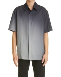 Fendi Spotlight Graduated Print Wool Button Up Shirt