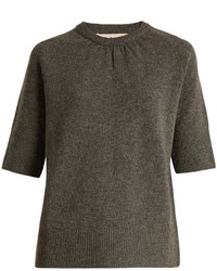Marni Contrast Back Short Sleeved Cotton Blend Sweater