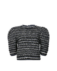 Adam Lippes Puff Sleeve Tweed Sweater Unavailable