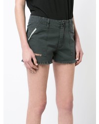 The Great Embroidered Trim Frayed Shorts
