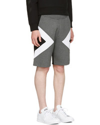 Neil Barrett Grey Tricolor Modernist Shorts