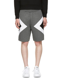 Neil Barrett Grey Tricolor Modernist Shorts