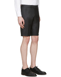 Thom Browne Grey Wool Side Tab Shorts