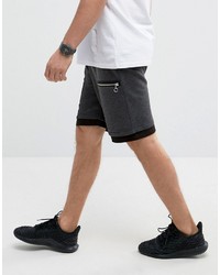 Asos Jersey Shorts With Zip Pockets
