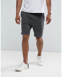 Asos Jersey Skinny Shorts In Charcoal Marl