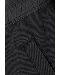 James Perse Stretch Cotton And Modal Blend Twill Shorts Charcoal