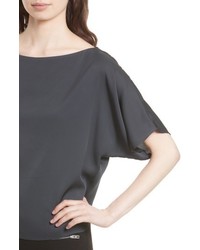 Milly Dolman Sleeve Stretch Silk Top