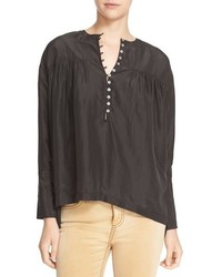 Free People Live To Tell Silk Blouse