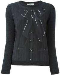 Charcoal Silk Crew-neck Sweater