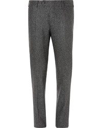 Canali Flecked Wool And Silk Blend Trousers