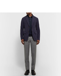 Dunhill Slim Fit Wool Mulberry Silk And Linen Blend Trousers
