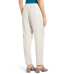 Eileen Fisher Slouchy Silk Crepe Ankle Pants
