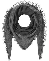 Faliero Sarti Fringed Scarf With Virgin Wool Cashmere And Silk