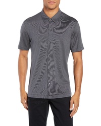 Charcoal Silk Short Sleeve Shirt