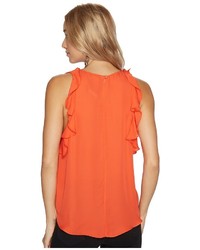 Heather Florence Silk Frill Sleeve Tank Top Clothing