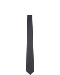 Ermenegildo Zegna Black And Grey Silk Check Tie