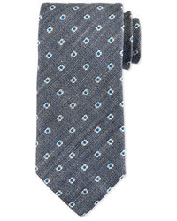 Eton Neat Foulard Silk Tie Gray