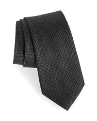 Nordstrom Neat Silk Tie In Charcoal At