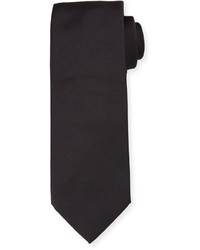 Brioni Solid Silk Tie Dark Gray