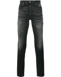Saint Laurent Black Washed Front Skinny Jeans