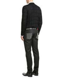 Alexander McQueen Coated Skinny Jeans With Embellisht
