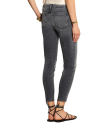 J Brand Cropped Mid Rise Skinny Jeans