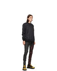 Rick Owens DRKSHDW Grey And Red Tyrone Combo Jeans