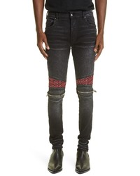 Amiri Mx2 Velvet Pj Patch Skinny Jeans