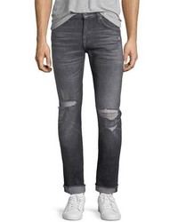 7 For All Mankind Paxtyn Blot Blowout Skinny Jeans