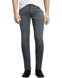 Hudson Sartor Powerlines Skinny Leg Denim Jeans Dark Gray