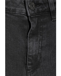 Acne Studios Skin 5 Pocket Used Black Mid Rise Skinny Jeans