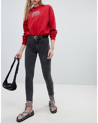 Cheap Monday Skinny High Rise Jean With Destroyed Hem